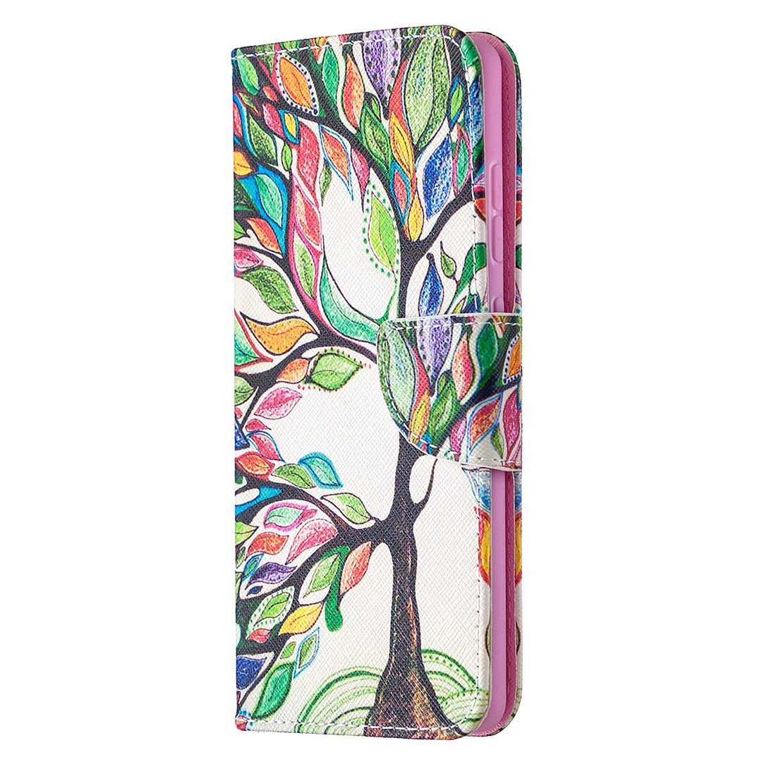 Pattern Printing Leather Wallet Protective Shell for Samsung Galaxy S20 FE 4G/FE 5G/S20 Lite/S20 FE 2022 - Life Tree
