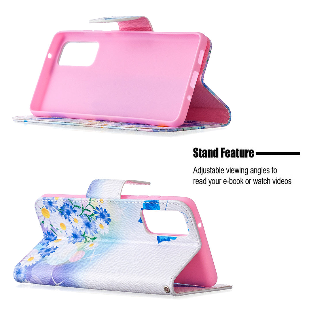 Pattern Printing Leather Wallet Protective Shell for Samsung Galaxy S20 FE 4G/FE 5G/S20 Lite/S20 FE 2022 - Butterfly and Flowers
