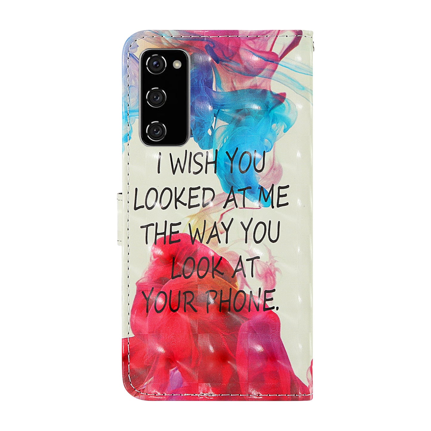 Light Spot Decor Pattern Printing Wallet Stand Leather Shell with Strap for Samsung Galaxy S20 FE 4G/FE 5G/S20 Lite/S20 FE 2022 - English Letters