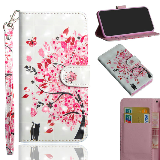 Light Spot Decor Pattern Printing Wallet Stand Leather Shell with Strap for Samsung Galaxy S20 FE 4G/FE 5G/S20 Lite/S20 FE 2022 - Flower Tree