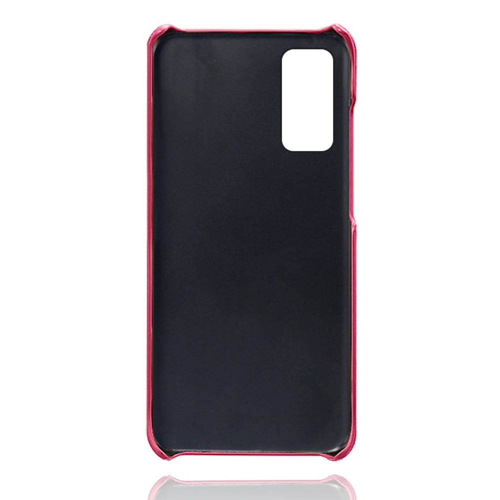 KSQ for Samsung Galaxy S20 FE 4G/FE 5G/S20 Lite/S20 FE 2022 PU Leather + Plastic Shell with Card Holder Slots - Rose