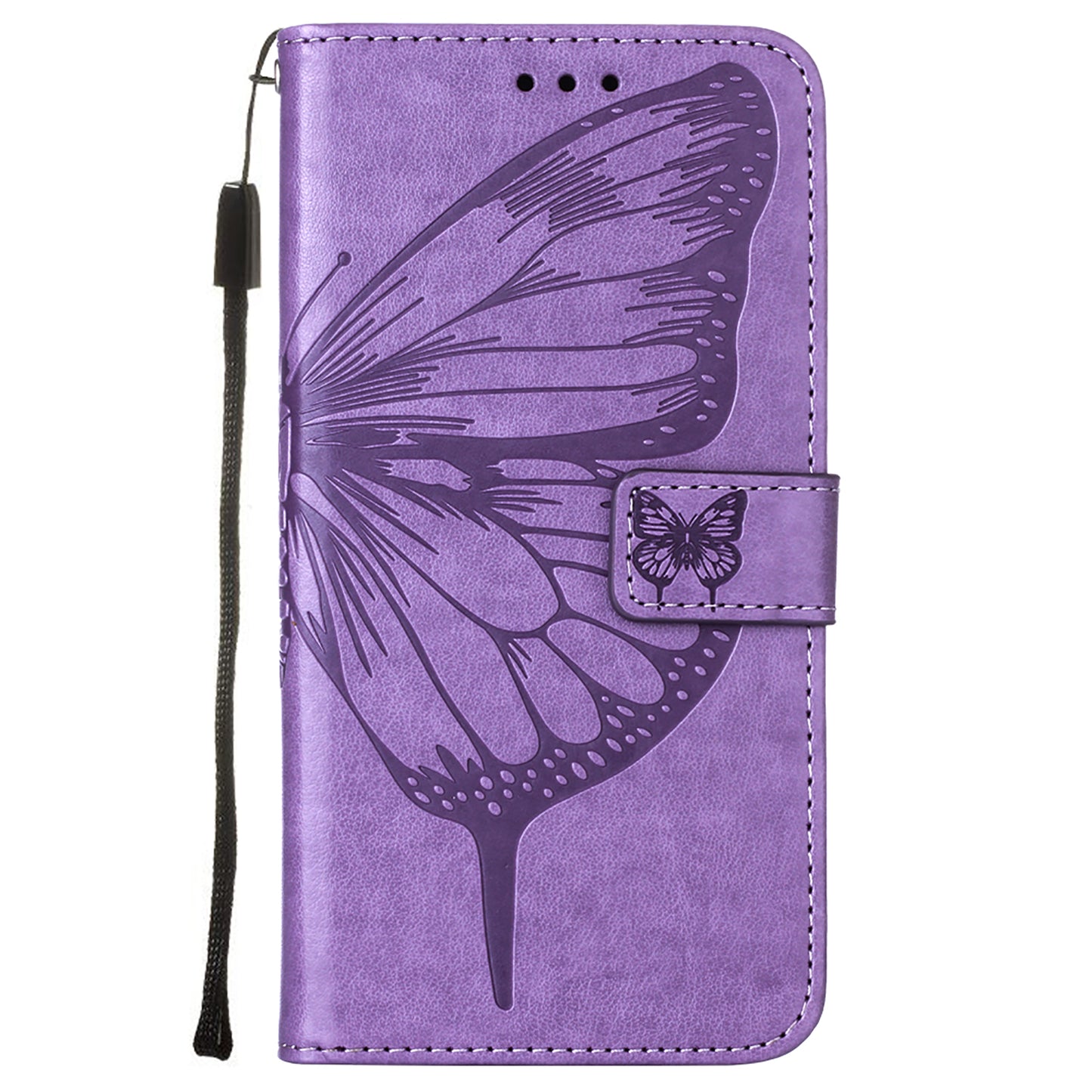 Imprint Butterflies Flower Wallet Stand Leather Case for Samsung Galaxy S20 FE 4G/FE 5G/S20 Lite/S20 FE 2022 - Light Purple