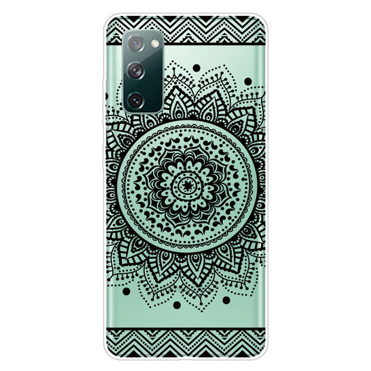 Pattern Printing Soft TPU Cell Phone Cover for Samsung Galaxy S20 FE 4G/FE 5G/S20 Lite/S20 FE 2022 - Mandala Flower