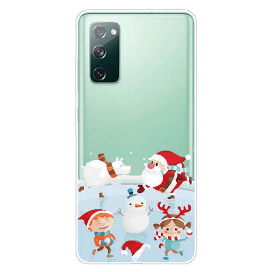 Christmas Series Pattern Printing TPU Phone Case for Samsung Galaxy S20 FE/Fan Edition/S20 FE 5G/Fan Edition 5G - Style A
