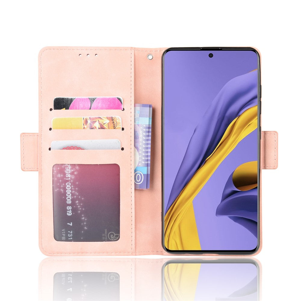 Leather Wallet Stand Protective Case for Samsung Galaxy M51 - Pink
