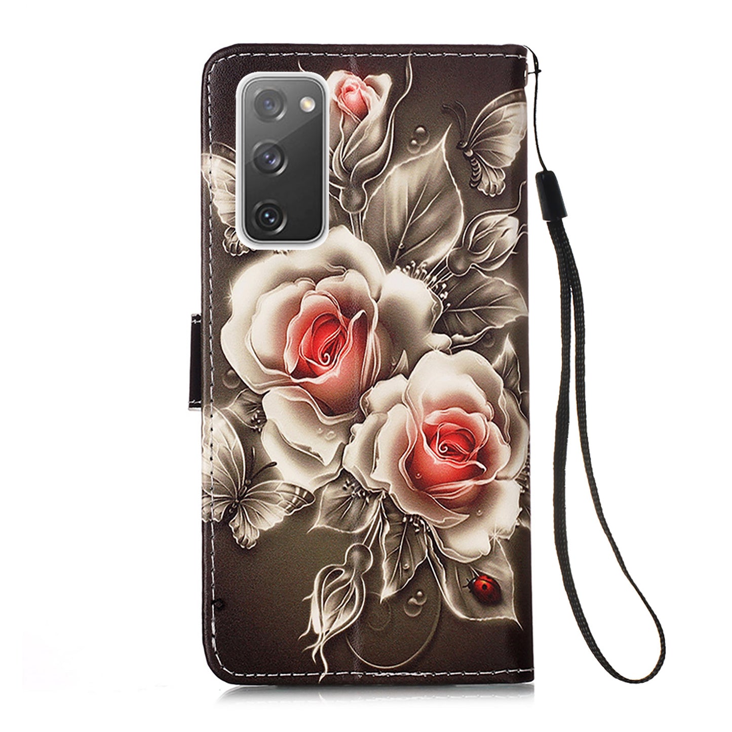 Pattern Printing Leather Wallet Stand Case for Samsung Galaxy S20 FE 4G/FE 5G/S20 Lite/S20 FE 2022 - Vivid Flower