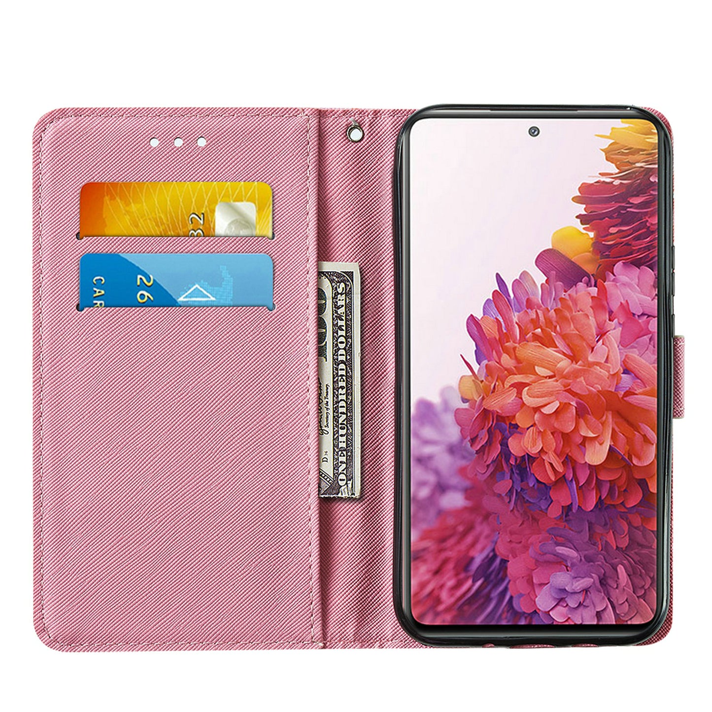 Cross Texture Pattern Printing Flip Leather Wallet Stand Cover for Samsung Galaxy S20 FE 4G/FE 5G/S20 Lite/S20 FE 2022 - Blue Butterfly