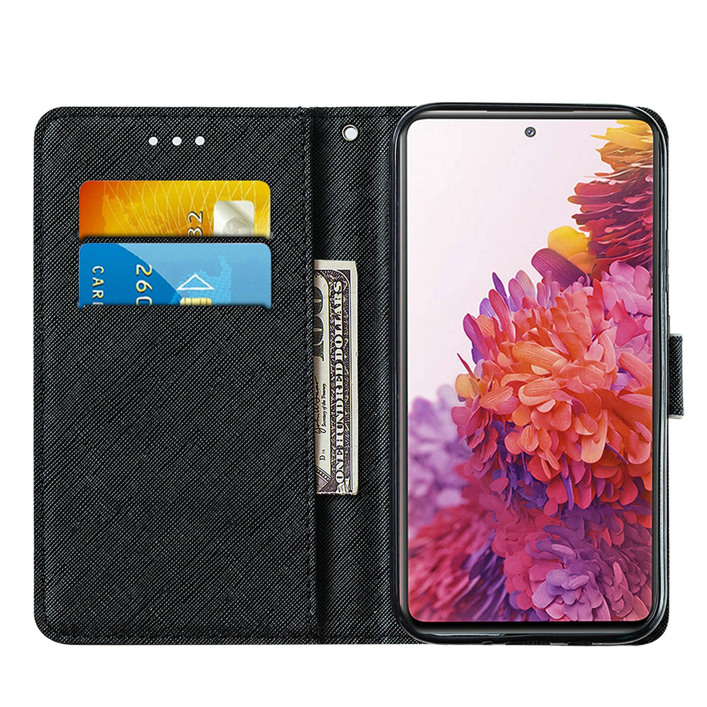 Cross Texture Pattern Printing Flip Leather Wallet Stand Cover for Samsung Galaxy S20 FE 4G/FE 5G/S20 Lite/S20 FE 2022 - Cat