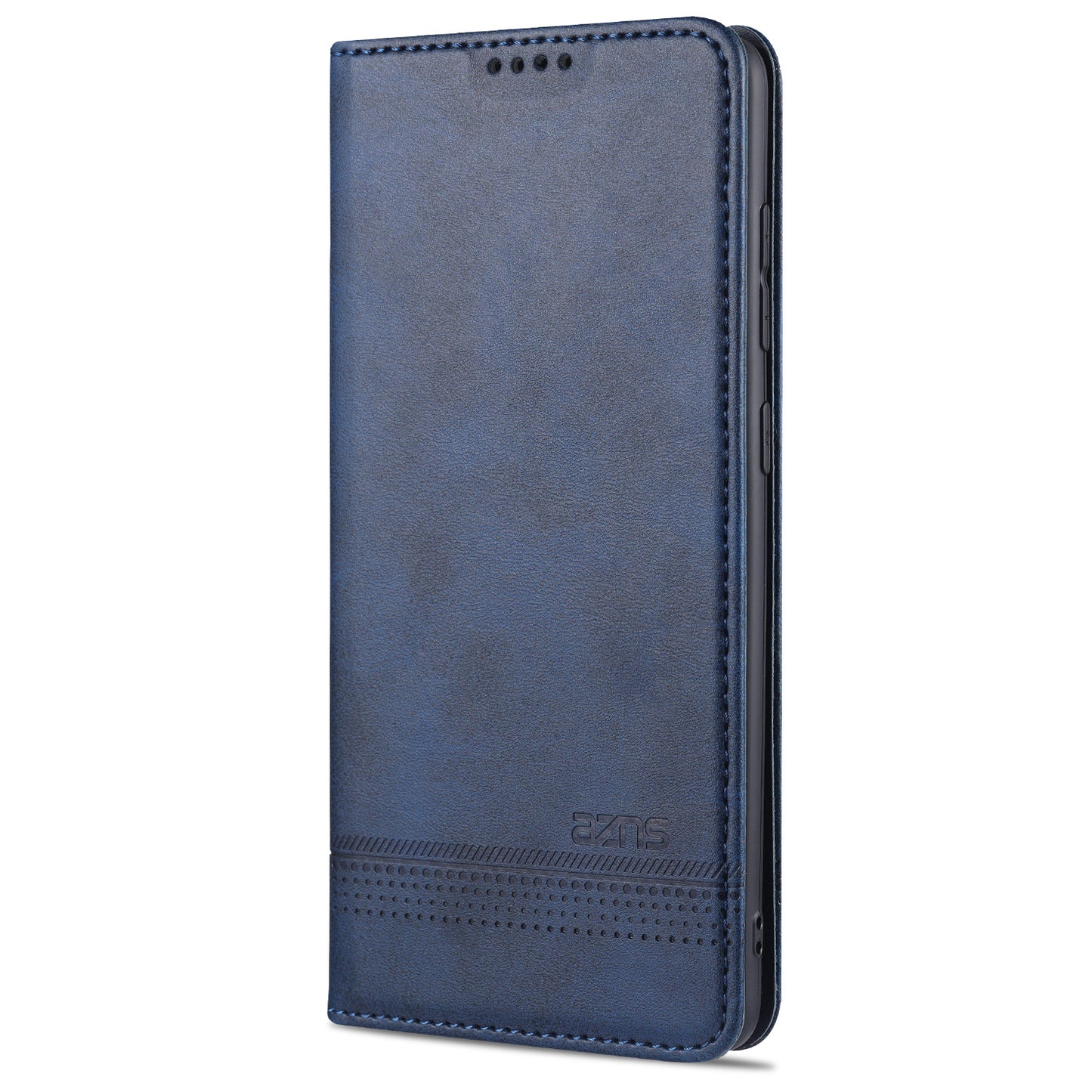 AZNS Auto-absorbed Leather Wallet Case for Samsung Galaxy S20 FE 4G/FE 5G/S20 Lite/S20 FE 2022 - Blue