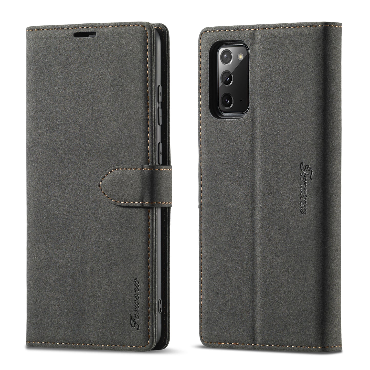 FORWENW F1 Series Case for Samsung Galaxy S20 FE/S20 Fan Edition/S20 FE 5G/S20 Fan Edition 5G/S20 Lite/S20 FE 2022 Leather Wallet Stand Cover - Black