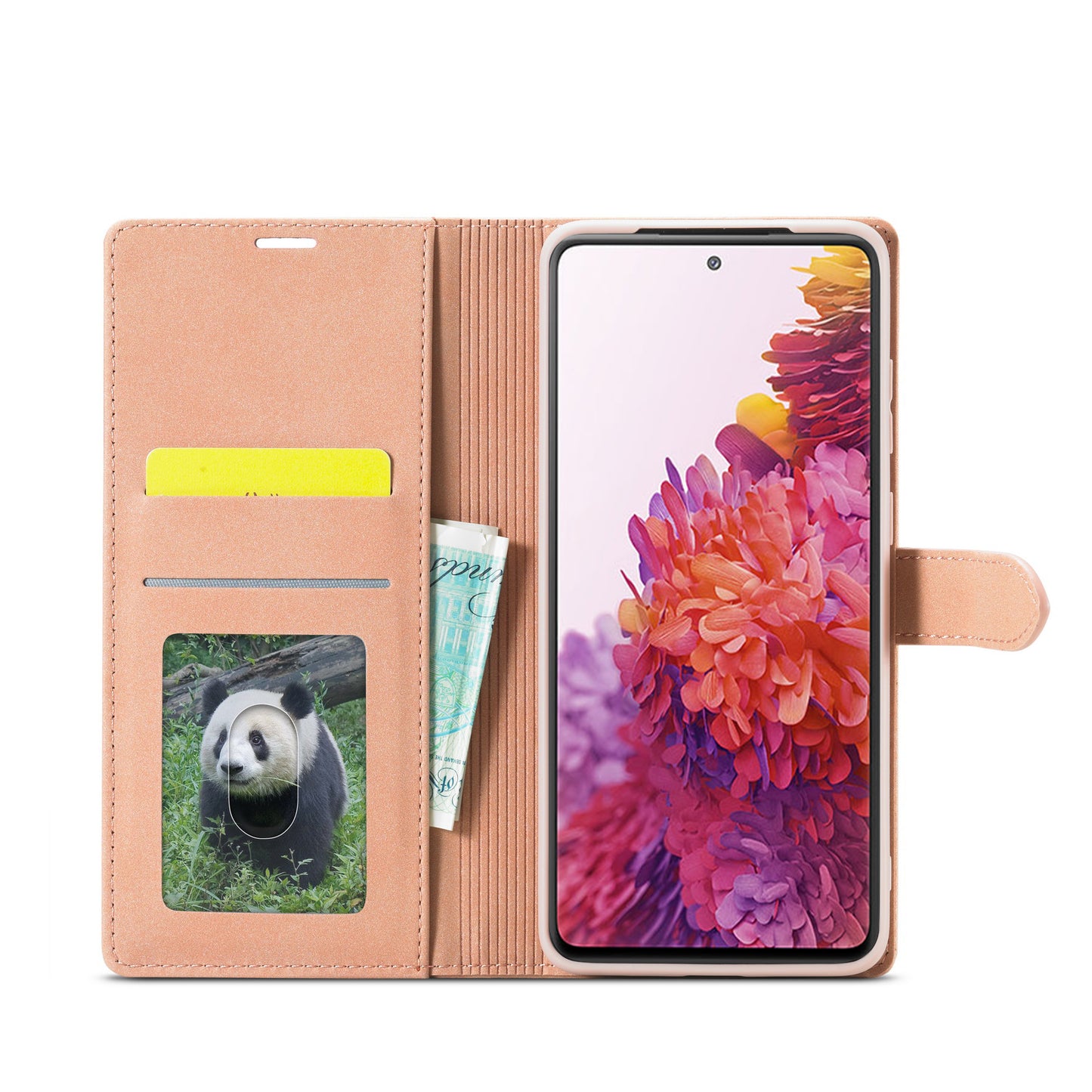 FORWENW F1 Series Case for Samsung Galaxy S20 FE/S20 Fan Edition/S20 FE 5G/S20 Fan Edition 5G/S20 Lite/S20 FE 2022 Leather Wallet Stand Cover - Pink
