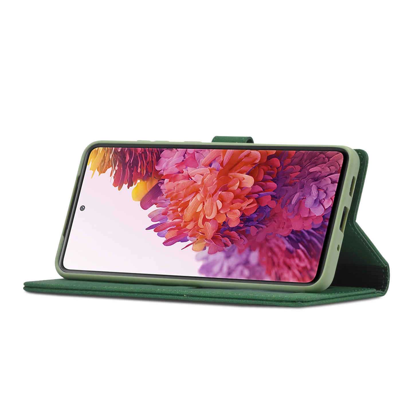 FORWENW F1 Series Case for Samsung Galaxy S20 FE/S20 Fan Edition/S20 FE 5G/S20 Fan Edition 5G/S20 Lite/S20 FE 2022 Leather Wallet Stand Cover - Green
