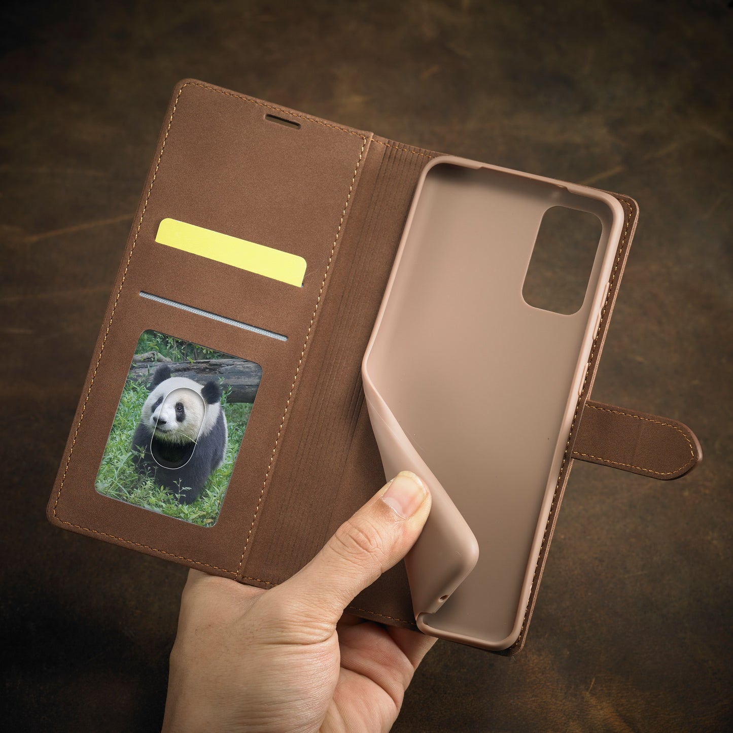 FORWENW F1 Series Case for Samsung Galaxy S20 FE/S20 Fan Edition/S20 FE 5G/S20 Fan Edition 5G/S20 Lite/S20 FE 2022 Leather Wallet Stand Cover - Brown