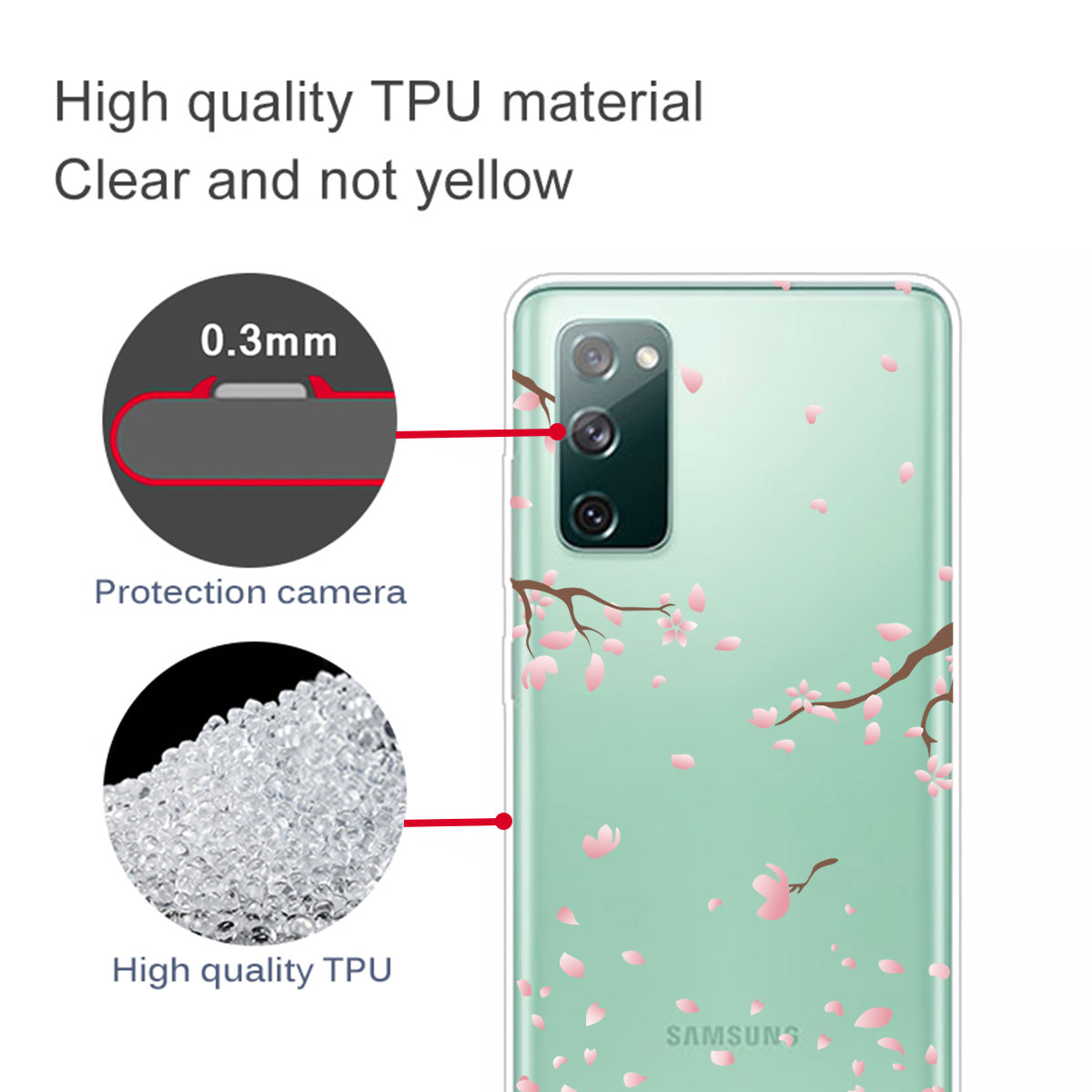 Stylish Pattern Printing TPU Case for Samsung Galaxy S20 FE/S20 Fan Edition/S20 FE 5G/S20 Fan Edition 5G/S20 Lite/S20 FE 2022 - Petals