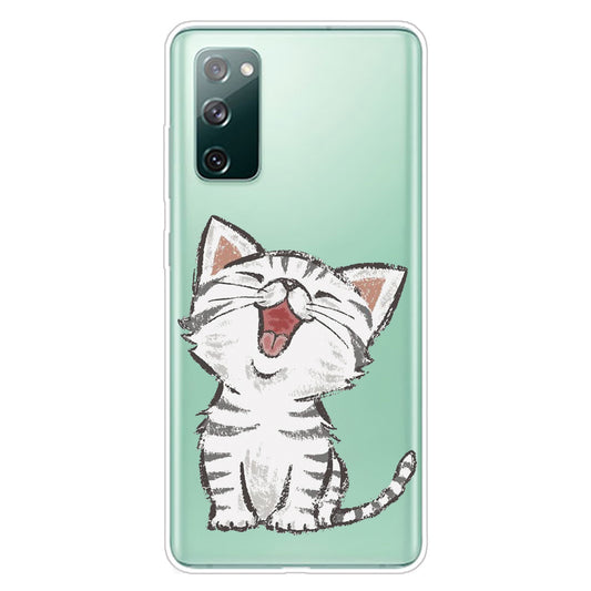 Stylish Pattern Printing TPU Case for Samsung Galaxy S20 FE/S20 Fan Edition/S20 FE 5G/S20 Fan Edition 5G/S20 Lite/S20 FE 2022 - Cat