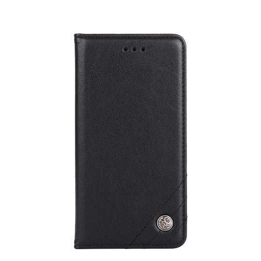 Leather Wallet Phone Case without Magnetic Buckle for Samsung Galaxy S20 Ultra - Black
