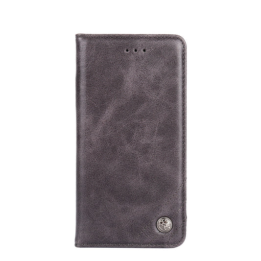 Leather Wallet Phone Case without Magnetic Buckle for Samsung Galaxy S20 Ultra - Grey
