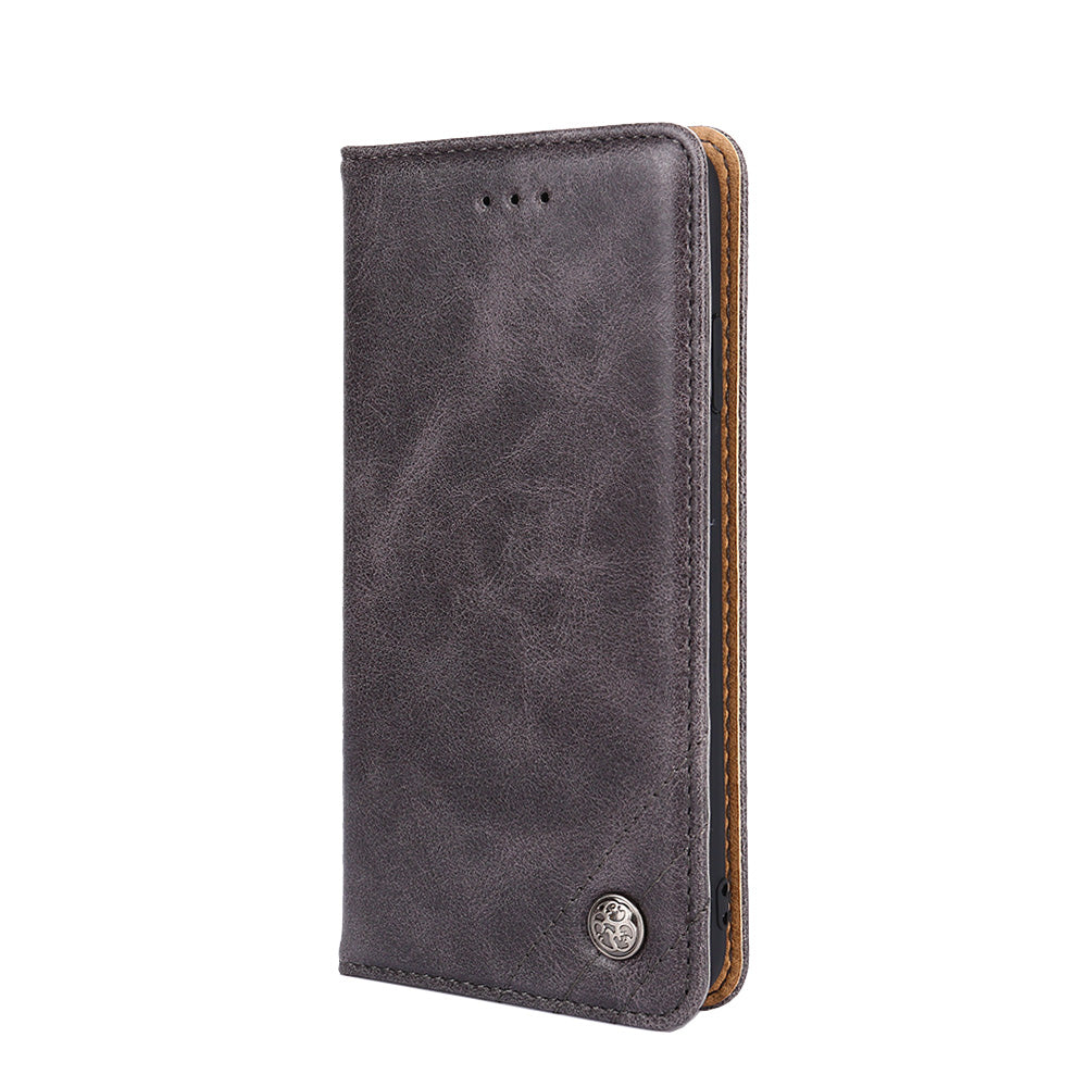 Leather Wallet Phone Case without Magnetic Buckle for Samsung Galaxy S20 Ultra - Grey