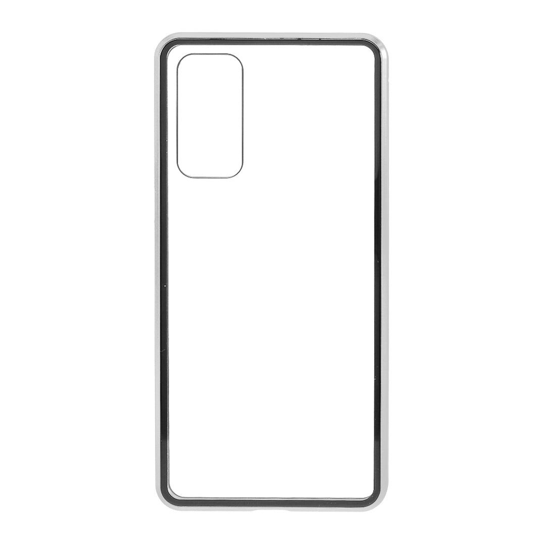 Cover for Samsung Galaxy S20 FE/S20 Fan Edition/S20 FE 5G/S20 Fan Edition 5G/S20 Lite/S20 FE 2022, All-inclusive Detachable Metal + Two-sided Tempered Glass Case (No Fingerprint Unlocked) - Silver