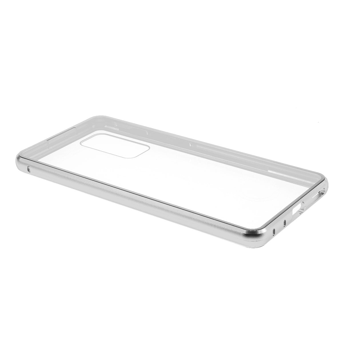 Cover for Samsung Galaxy S20 FE/S20 Fan Edition/S20 FE 5G/S20 Fan Edition 5G/S20 Lite/S20 FE 2022, All-inclusive Detachable Metal + Two-sided Tempered Glass Case (No Fingerprint Unlocked) - Silver