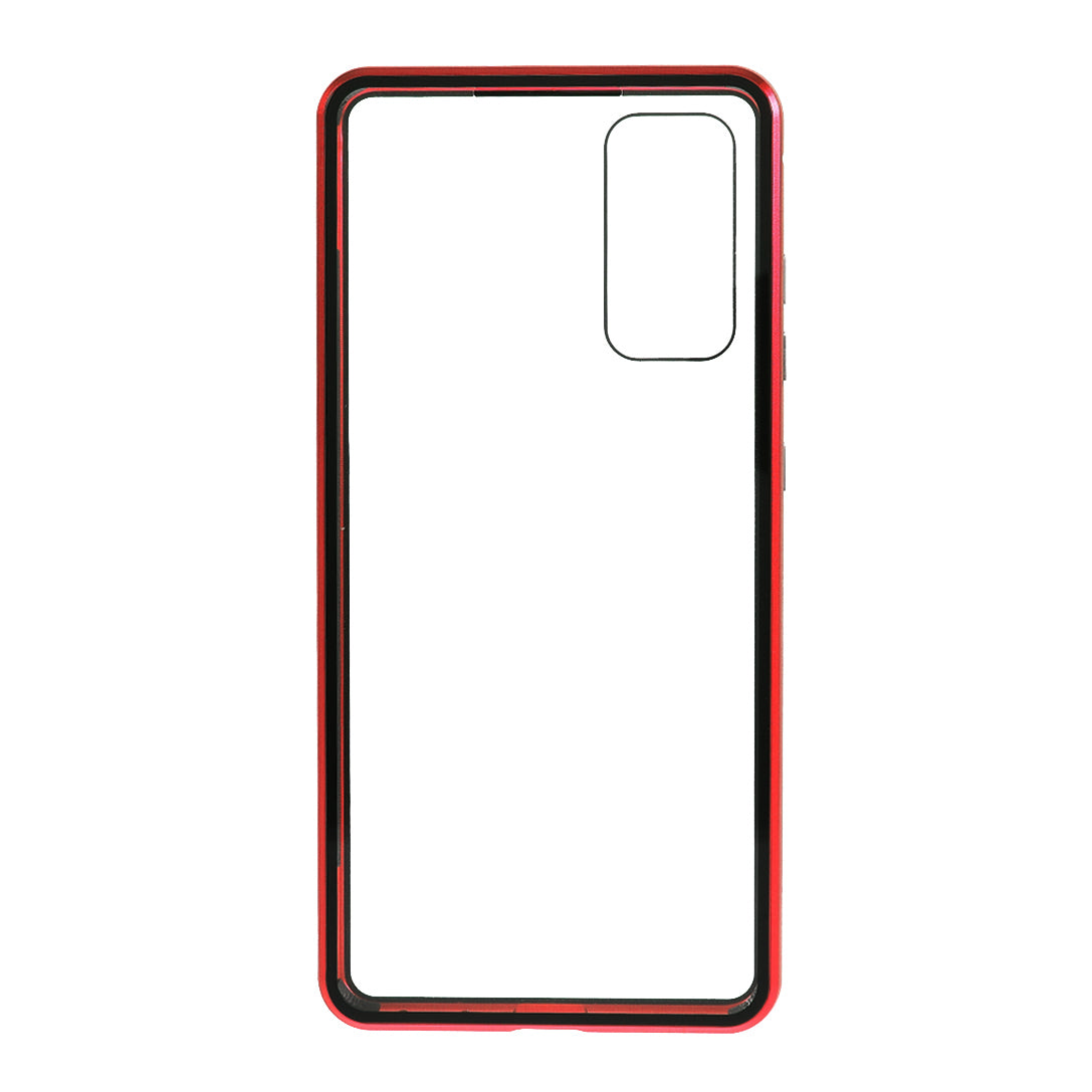 Cover for Samsung Galaxy S20 FE/S20 Fan Edition/S20 FE 5G/S20 Fan Edition 5G/S20 Lite/S20 FE 2022, All-inclusive Detachable Metal + Two-sided Tempered Glass Case (No Fingerprint Unlocked) - Red