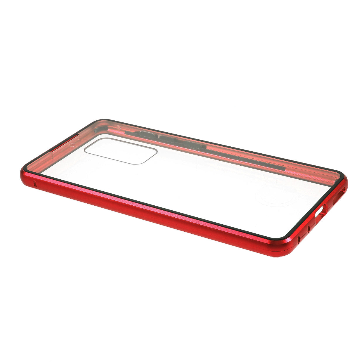 Cover for Samsung Galaxy S20 FE/S20 Fan Edition/S20 FE 5G/S20 Fan Edition 5G/S20 Lite/S20 FE 2022, All-inclusive Detachable Metal + Two-sided Tempered Glass Case (No Fingerprint Unlocked) - Red
