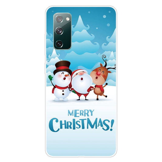 Christmas Theme Painting TPU Cell Phone Case for Samsung Galaxy S20 FE/S20 Fan Edition/S20 FE 5G/S20 Fan Edition 5G/S20 Lite - Christmas Family Photo