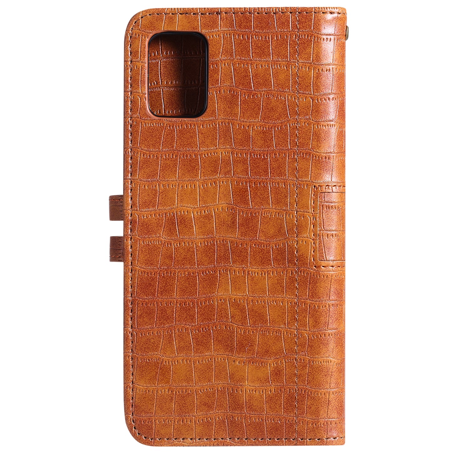 For Samsung Galaxy S20 FE/S20 Fan Edition/S20 FE 5G/S20 Fan Edition 5G/S20 Lite/S20 FE 2022 Crocodile Skin PU Leather Wallet Phone Case - Brown