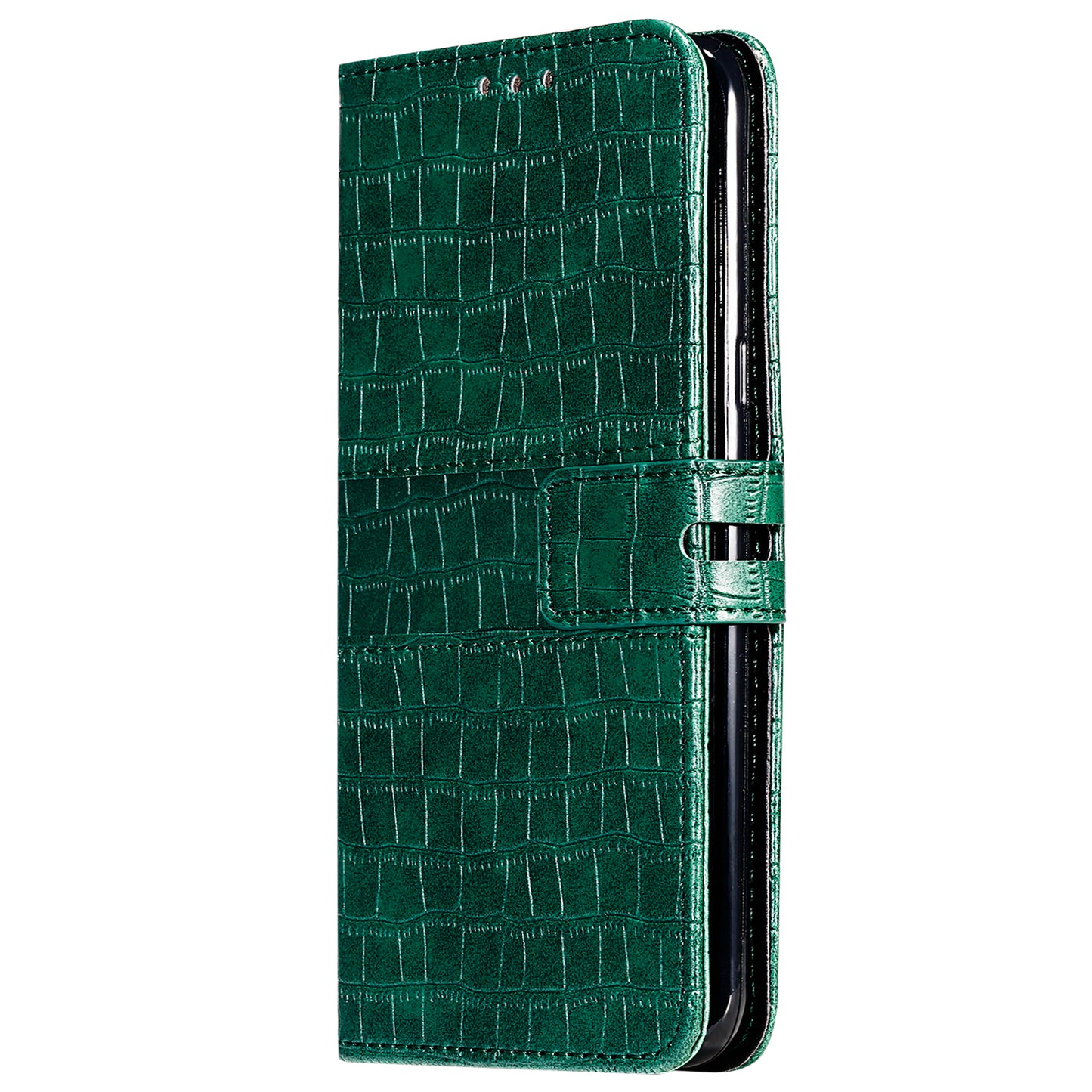 For Samsung Galaxy S20 FE/S20 Fan Edition/S20 FE 5G/S20 Fan Edition 5G/S20 Lite/S20 FE 2022 Crocodile Skin PU Leather Wallet Phone Case - Green