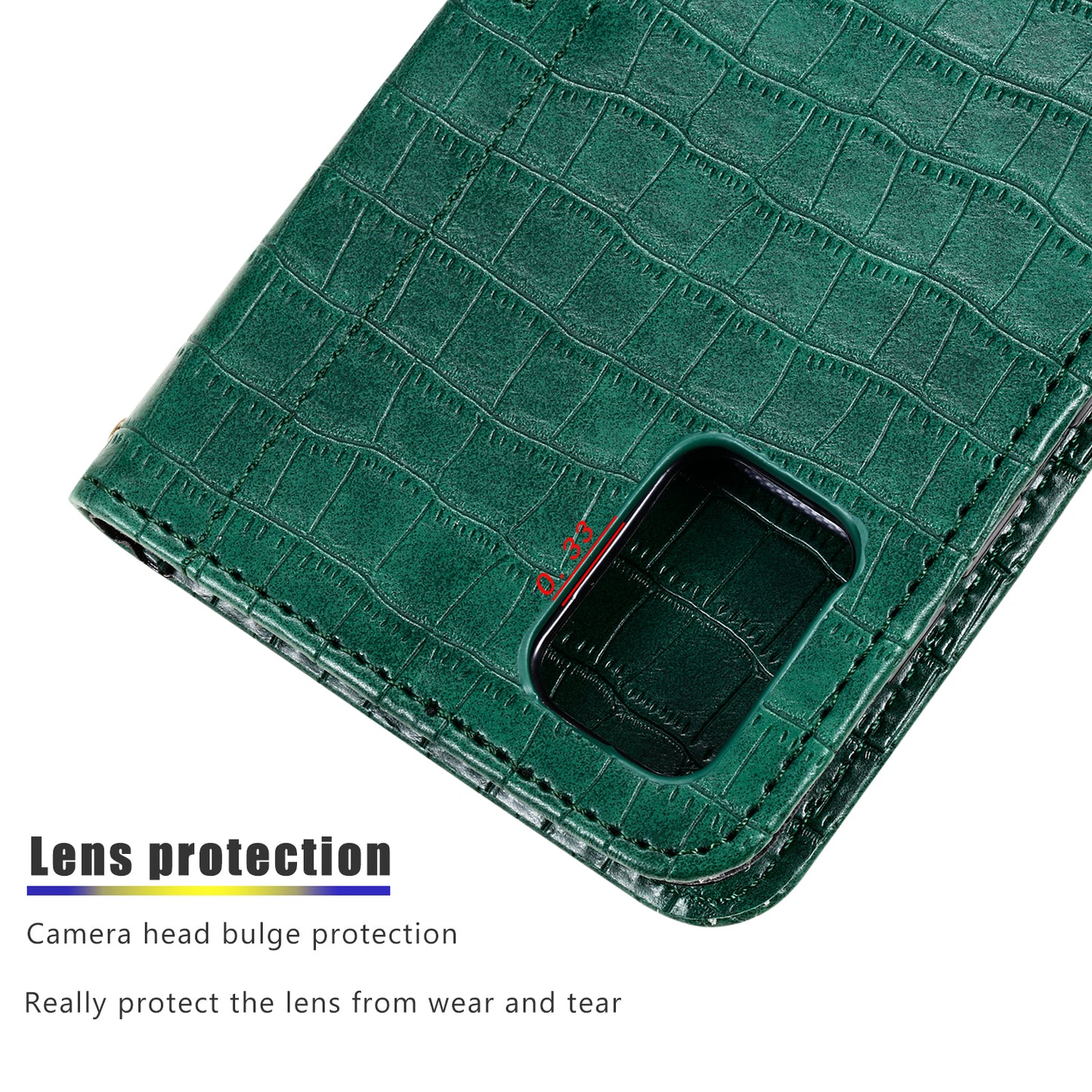 For Samsung Galaxy S20 FE/S20 Fan Edition/S20 FE 5G/S20 Fan Edition 5G/S20 Lite/S20 FE 2022 Crocodile Skin PU Leather Wallet Phone Case - Green