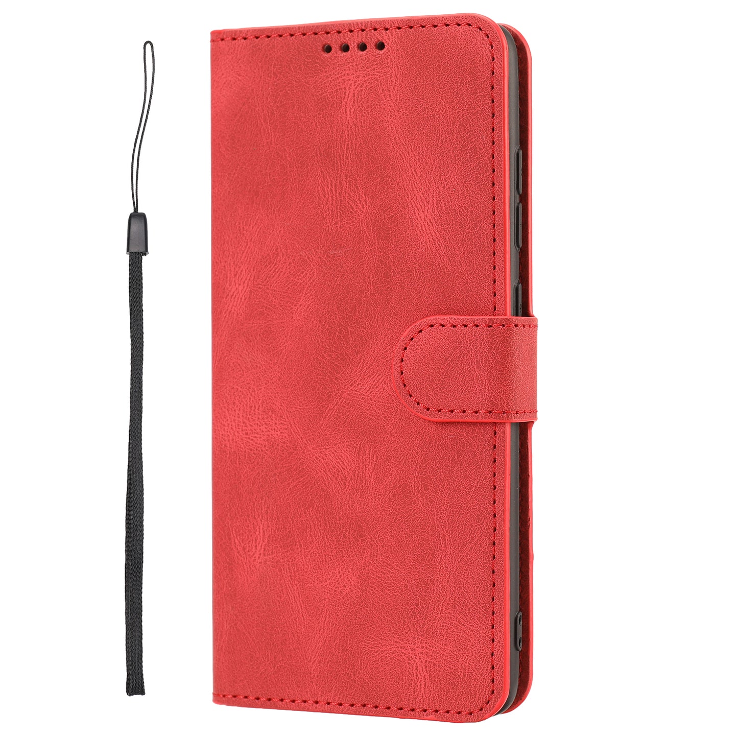 For Samsung Galaxy S20 FE/S20 Fan Edition/S20 FE 5G/S20 Fan Edition 5G/S20 Lite/S20 FE 2022 Classic Style PU Leather Phone Cover Shell with Wallet and Stand - Red