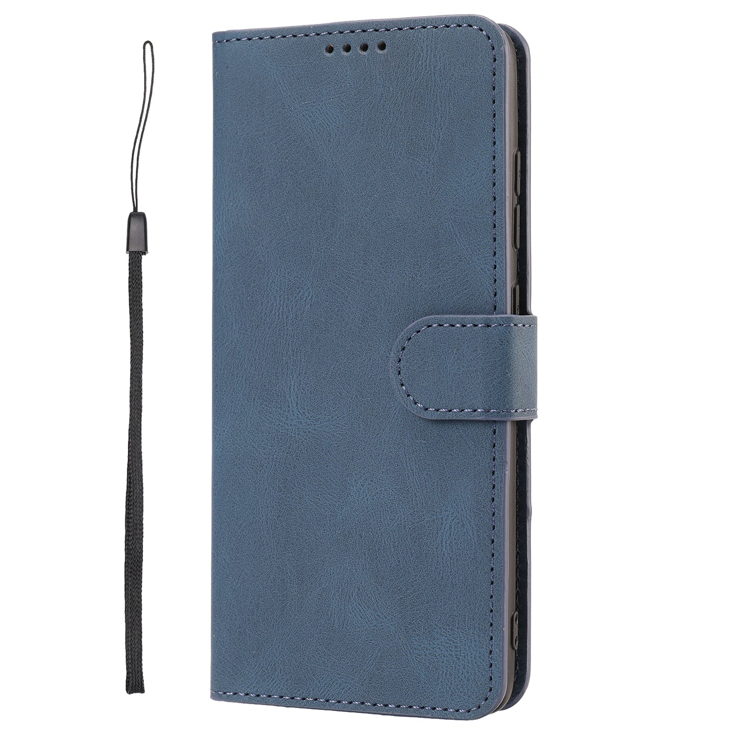 For Samsung Galaxy S20 FE/S20 Fan Edition/S20 FE 5G/S20 Fan Edition 5G/S20 Lite/S20 FE 2022 Classic Style PU Leather Phone Cover Shell with Wallet and Stand - Blue