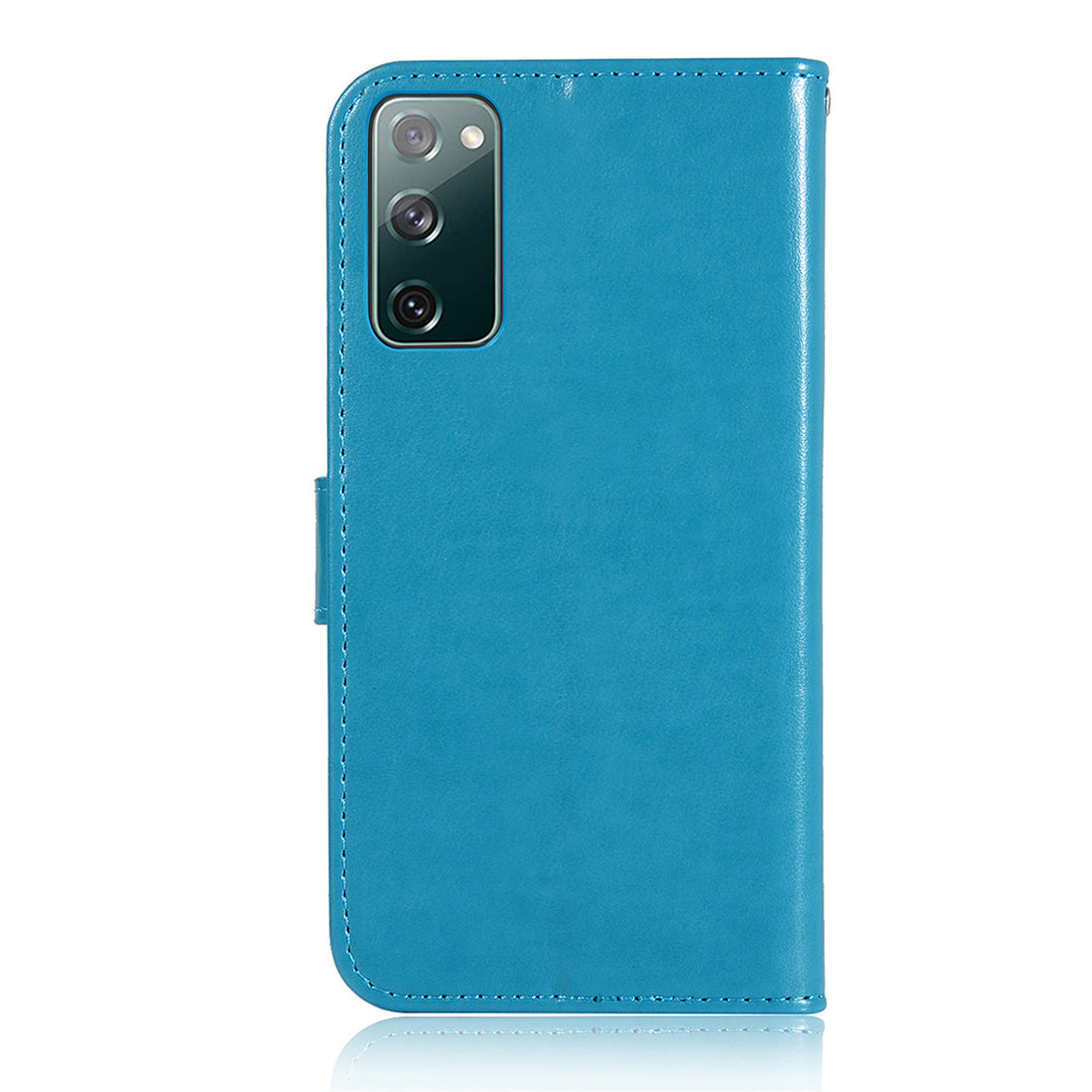 For Samsung Galaxy S20 FE/S20 Fan Edition/S20 FE 5G/S20 Fan Edition 5G/S20 Lite/S20 FE 2022 Imprinted Dream Catcher Owl Leather Wallet Case - Blue