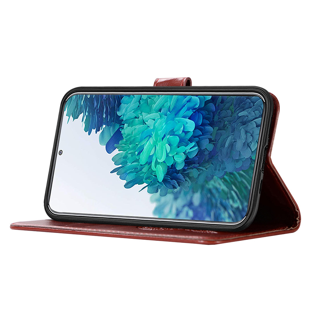 For Samsung Galaxy S20 FE/S20 Fan Edition/S20 FE 5G/S20 Fan Edition 5G/S20 Lite/S20 FE 2022 Imprinted Dream Catcher Owl Leather Wallet Case - Brown