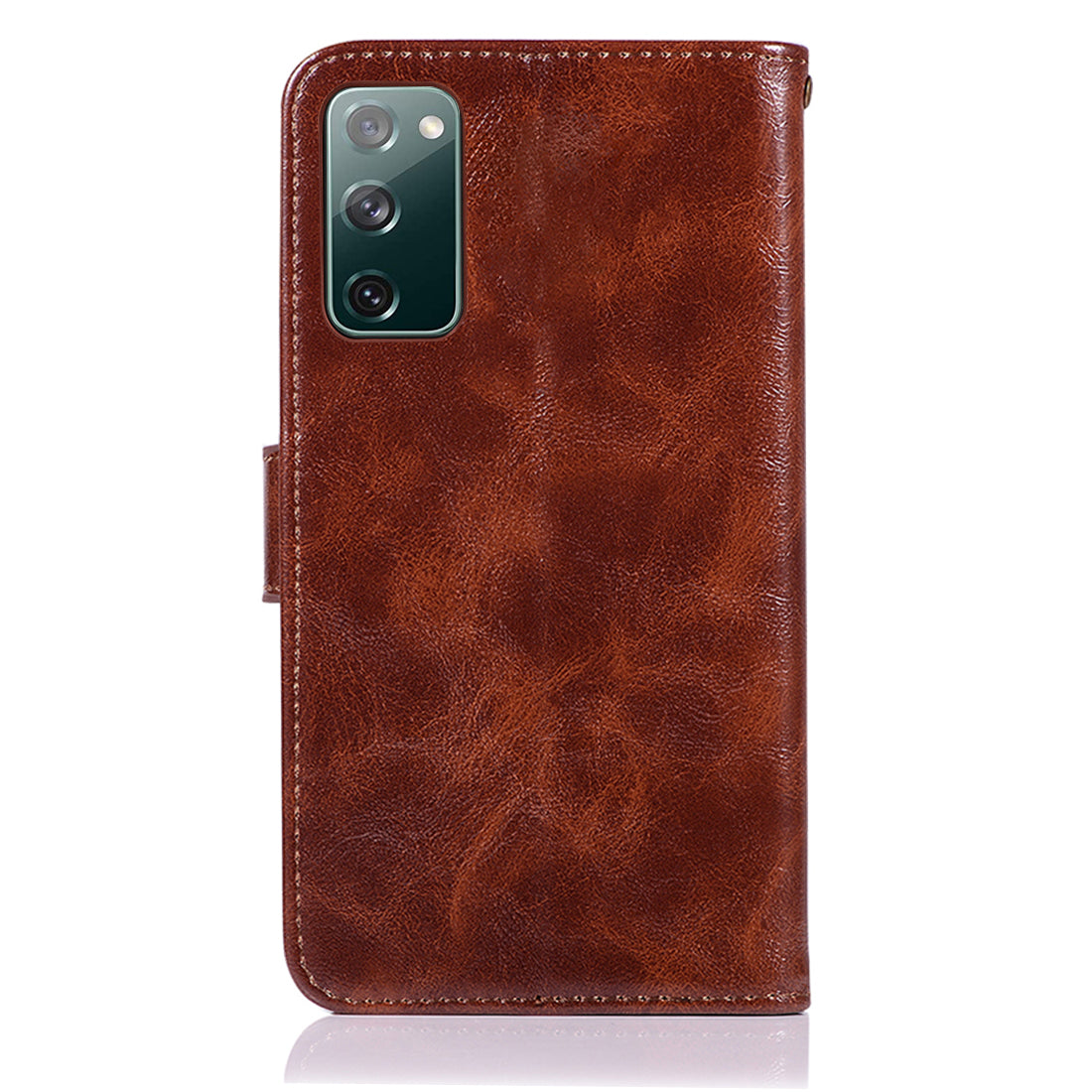 For Samsung Galaxy S20 FE/S20 Fan Edition/S20 FE 5G/S20 Fan Edition 5G/S20 Lite/S20 FE 2022 Wallet Stand Leather Vintage Style Cell Phone Cover Case - Brown