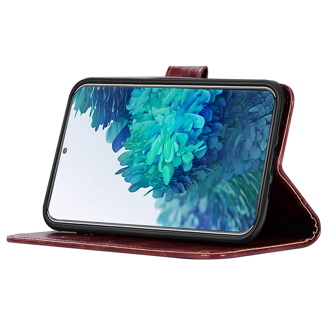 For Samsung Galaxy S20 FE/S20 Fan Edition/S20 FE 5G/S20 Fan Edition 5G/S20 Lite/S20 FE 2022 Wallet Stand Leather Vintage Style Cell Phone Cover Case - Wine Red
