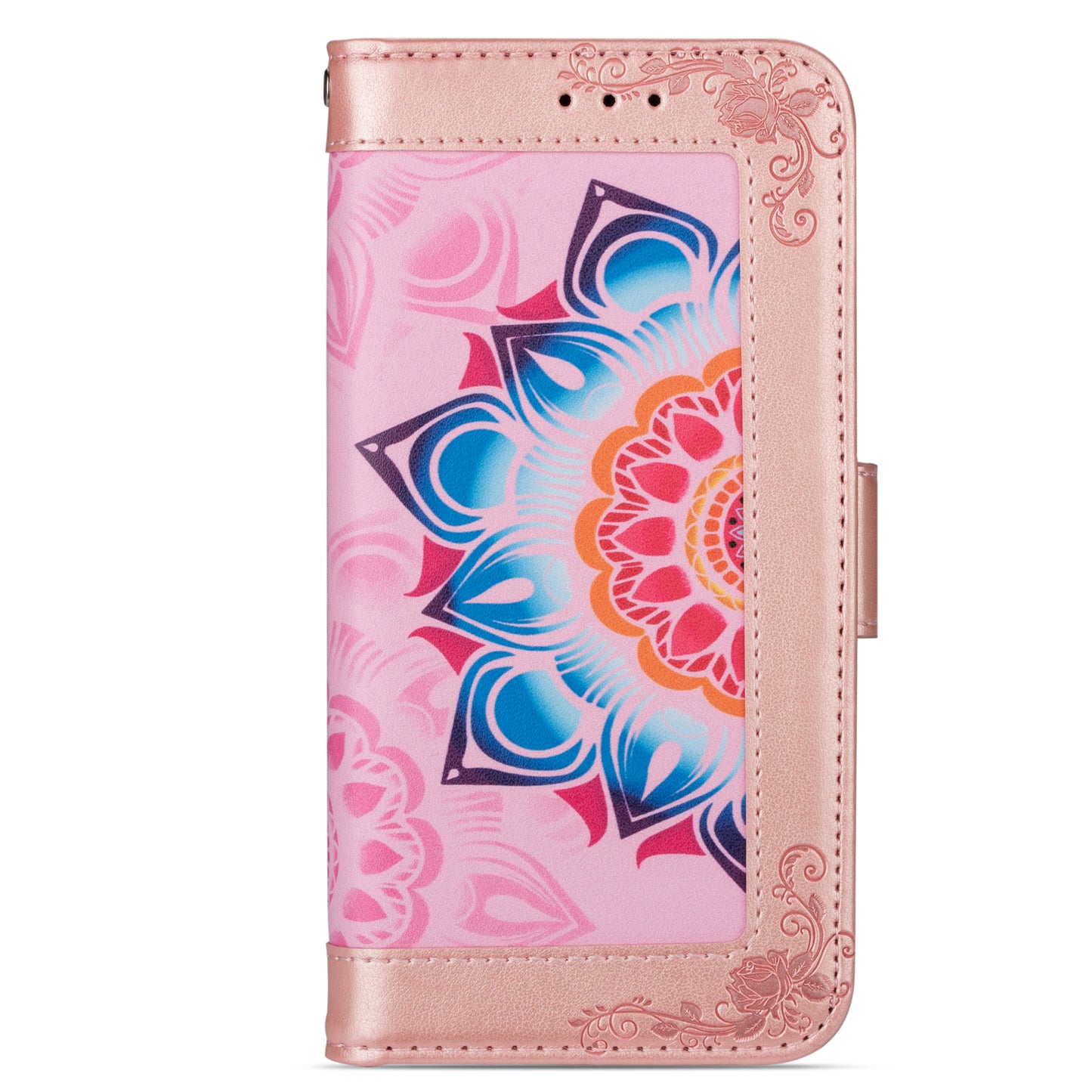 For Samsung Galaxy S20 FE/S20 Fan Edition/S20 FE 5G/S20 Fan Edition 5G/S20 Lite/S20 FE 2022 Flower Patterned PU Leather Wallet Stand Shell Cover - Rose Gold