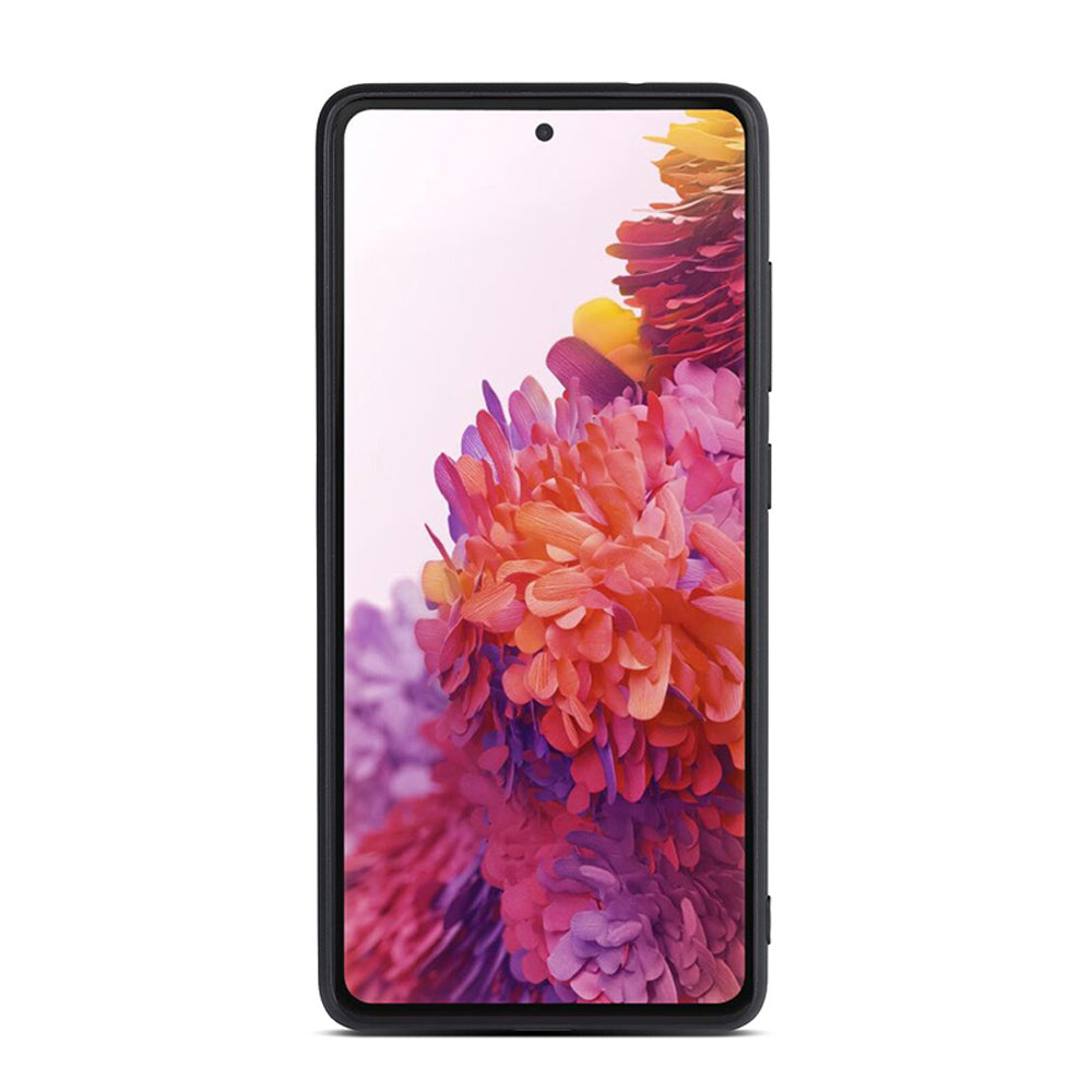 For Samsung Galaxy S20 FE/S20 Fan Edition/S20 FE 5G/S20 Fan Edition 5G/S20 Lite/S20 FE 2022 Genuine Leather Coated TPU + PC Shell - Black