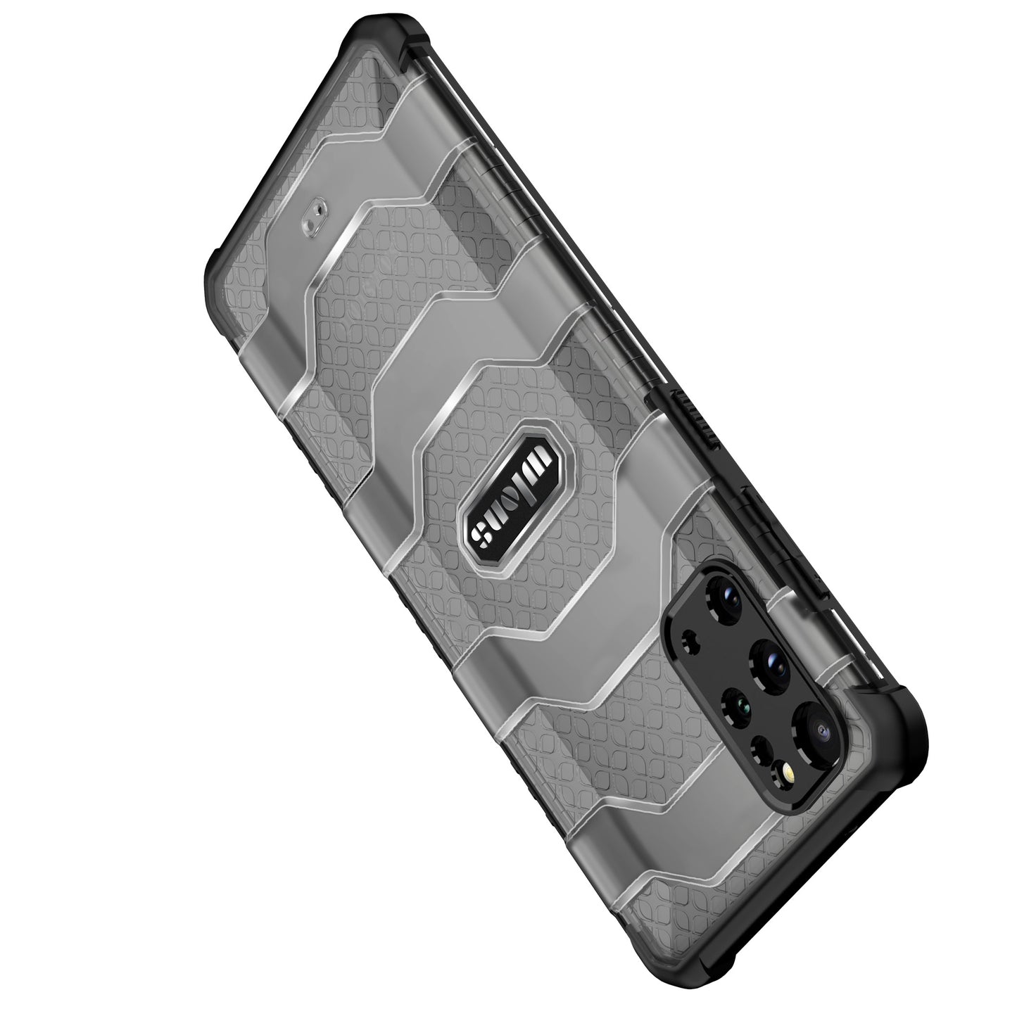 Explorer Series Non-slip Hard PC + TPU Phone Case for Samsung Galaxy S20 Plus/S20 Plus 5G  Cover - Black