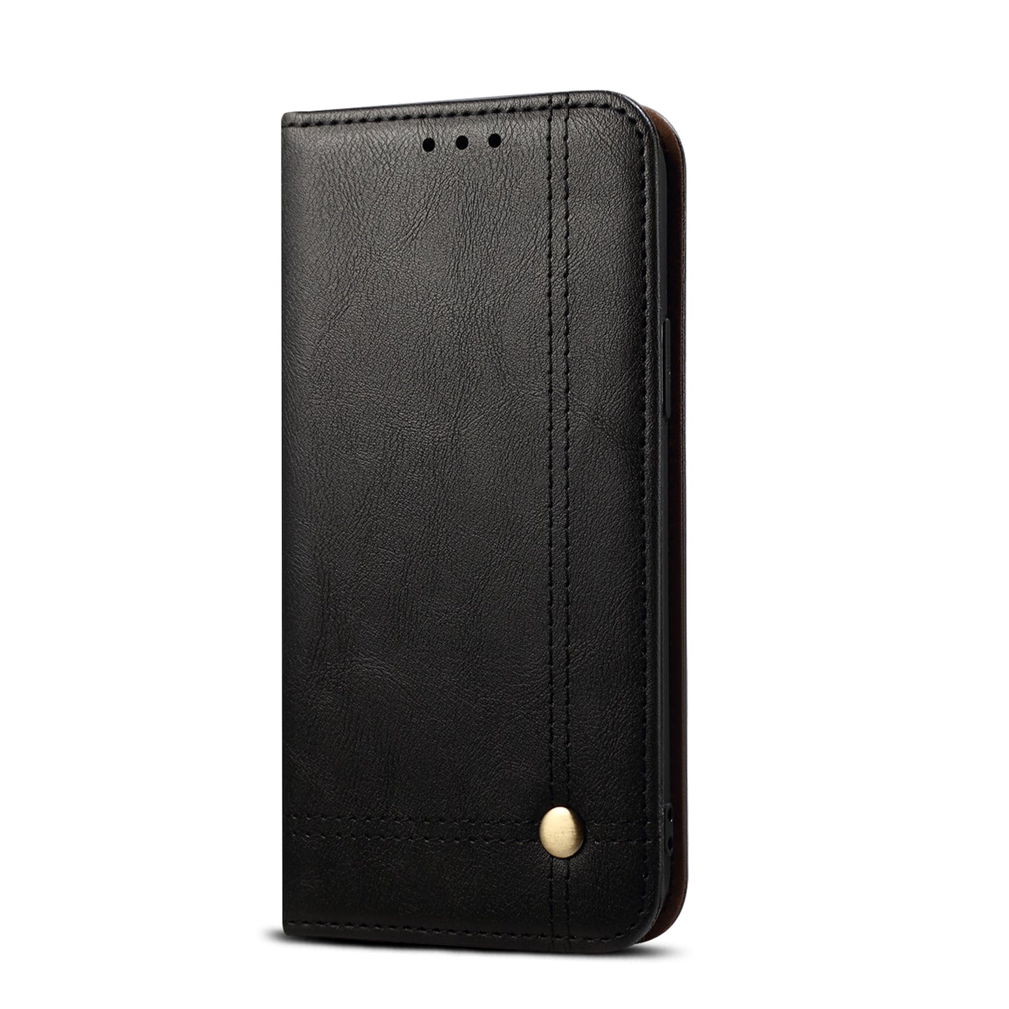 Leisure Style TPU + Crazy Horse Texture PU Leather Phone Cover Case for Samsung Galaxy S20 FE/S20 Fan Edition/S20 FE 5G/S20 Fan Edition 5G/S20 Lite - Black