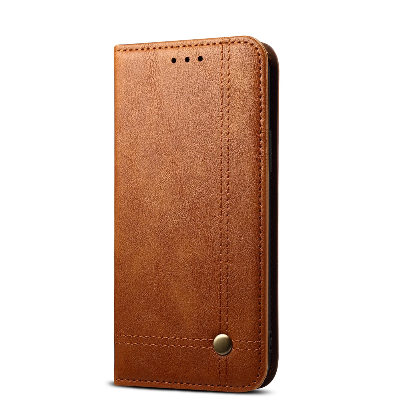 Leisure Style TPU + Crazy Horse Texture PU Leather Phone Cover Case for Samsung Galaxy S20 FE/S20 Fan Edition/S20 FE 5G/S20 Fan Edition 5G/S20 Lite - Light Brown