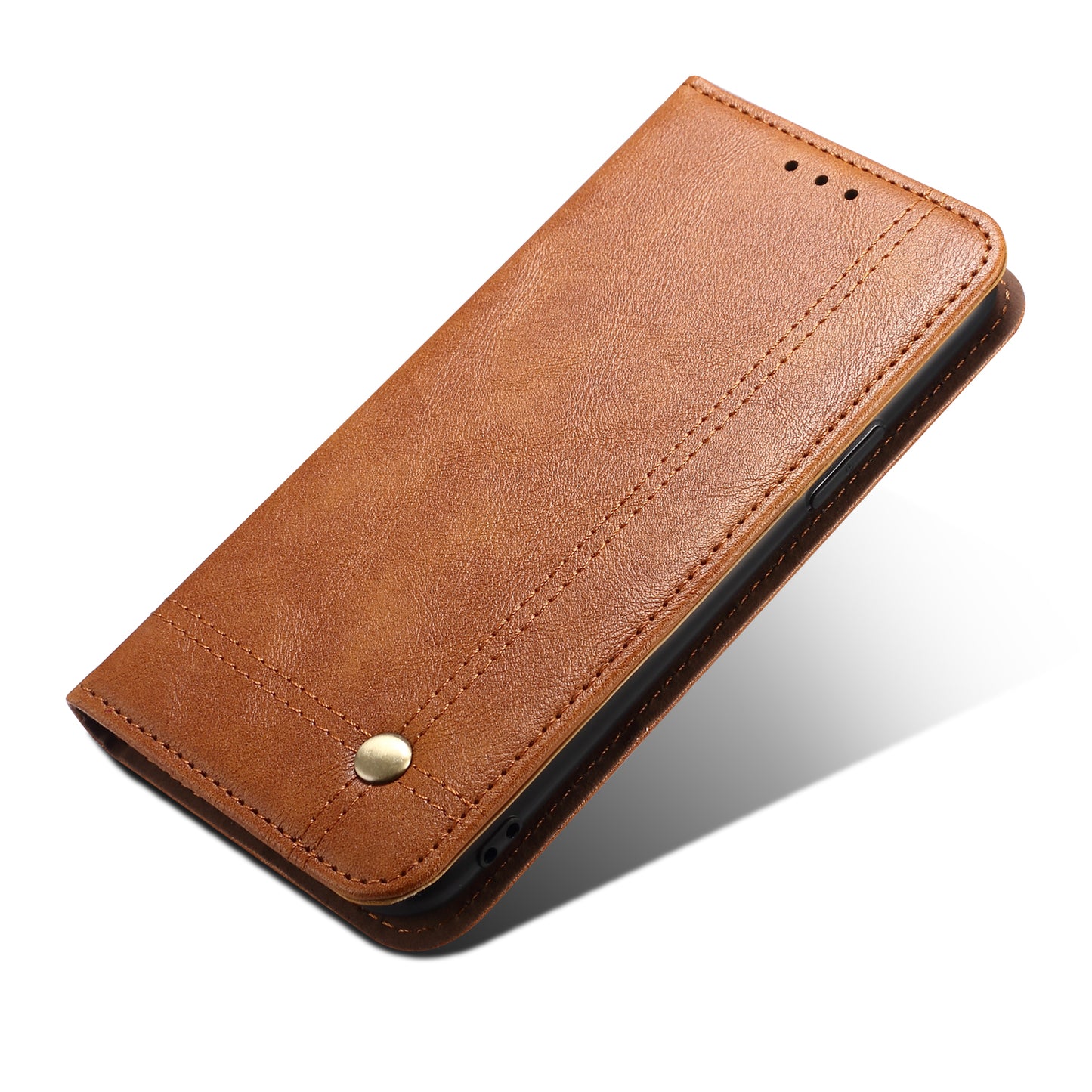 Leisure Style TPU + Crazy Horse Texture PU Leather Phone Cover Case for Samsung Galaxy S20 FE/S20 Fan Edition/S20 FE 5G/S20 Fan Edition 5G/S20 Lite - Light Brown