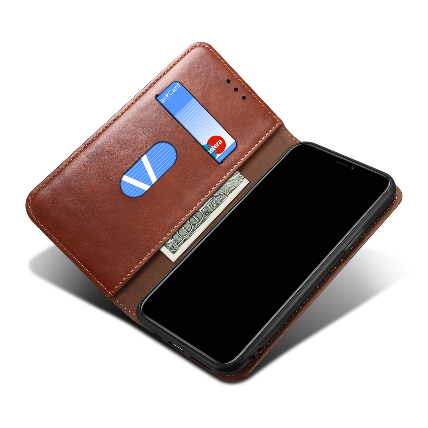 Leisure Style TPU + Crazy Horse Texture PU Leather Phone Cover Case for Samsung Galaxy S20 FE/S20 Fan Edition/S20 FE 5G/S20 Fan Edition 5G/S20 Lite - Brown