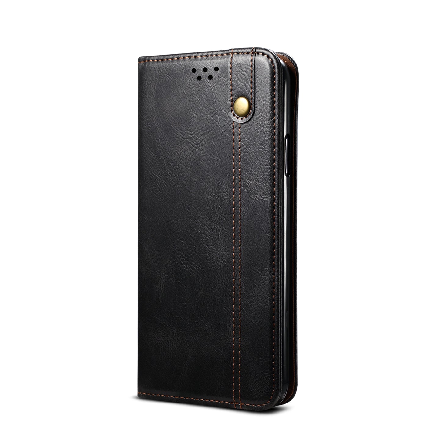 Leisure Style Waxy Crazy Horse Texture Phone Leather Cover Shell for Samsung Galaxy S20 Plus/S20 Plus 5G - Black