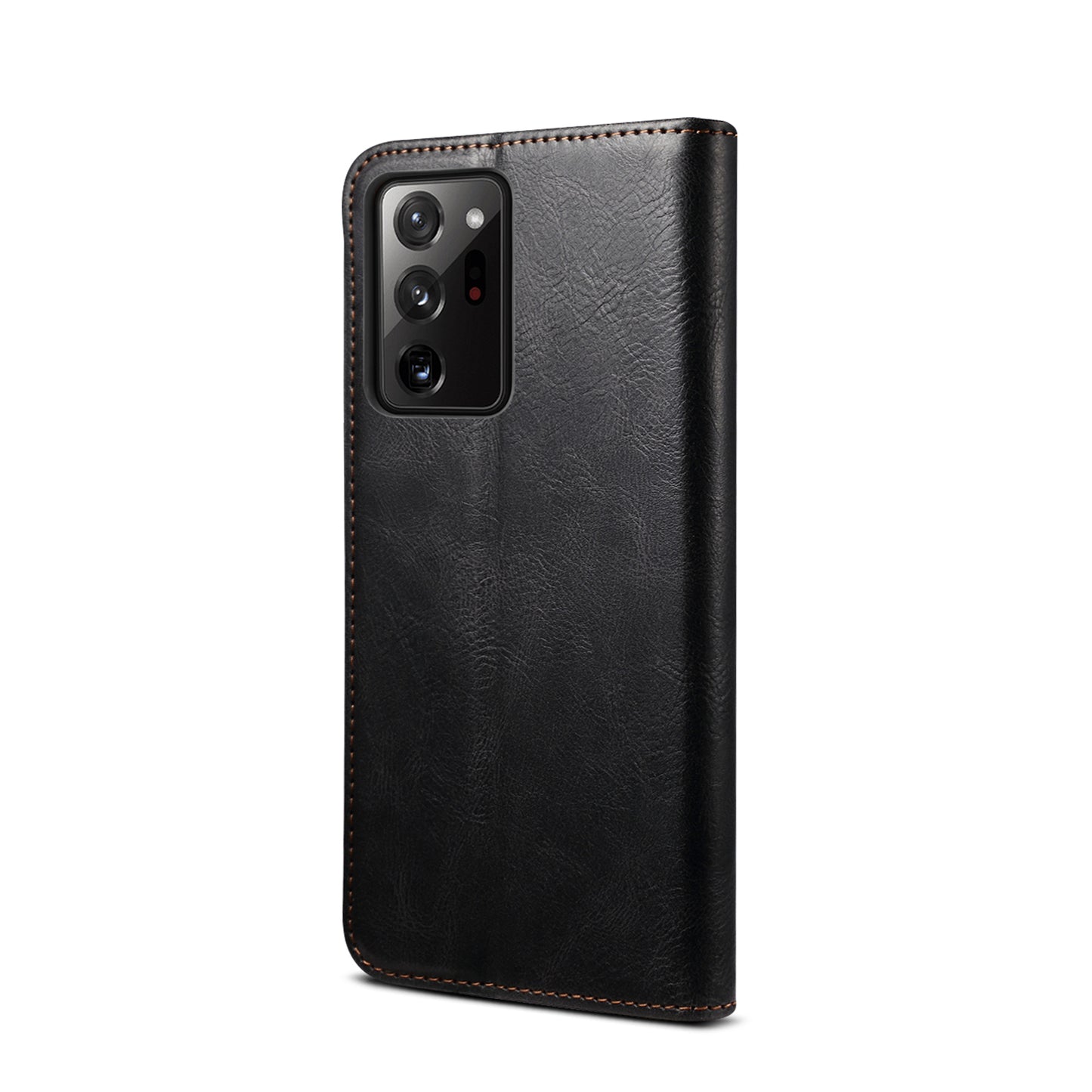 Leisure Style Waxy Crazy Horse Texture Phone Leather Cover Shell for Samsung Galaxy S20 Plus/S20 Plus 5G - Black
