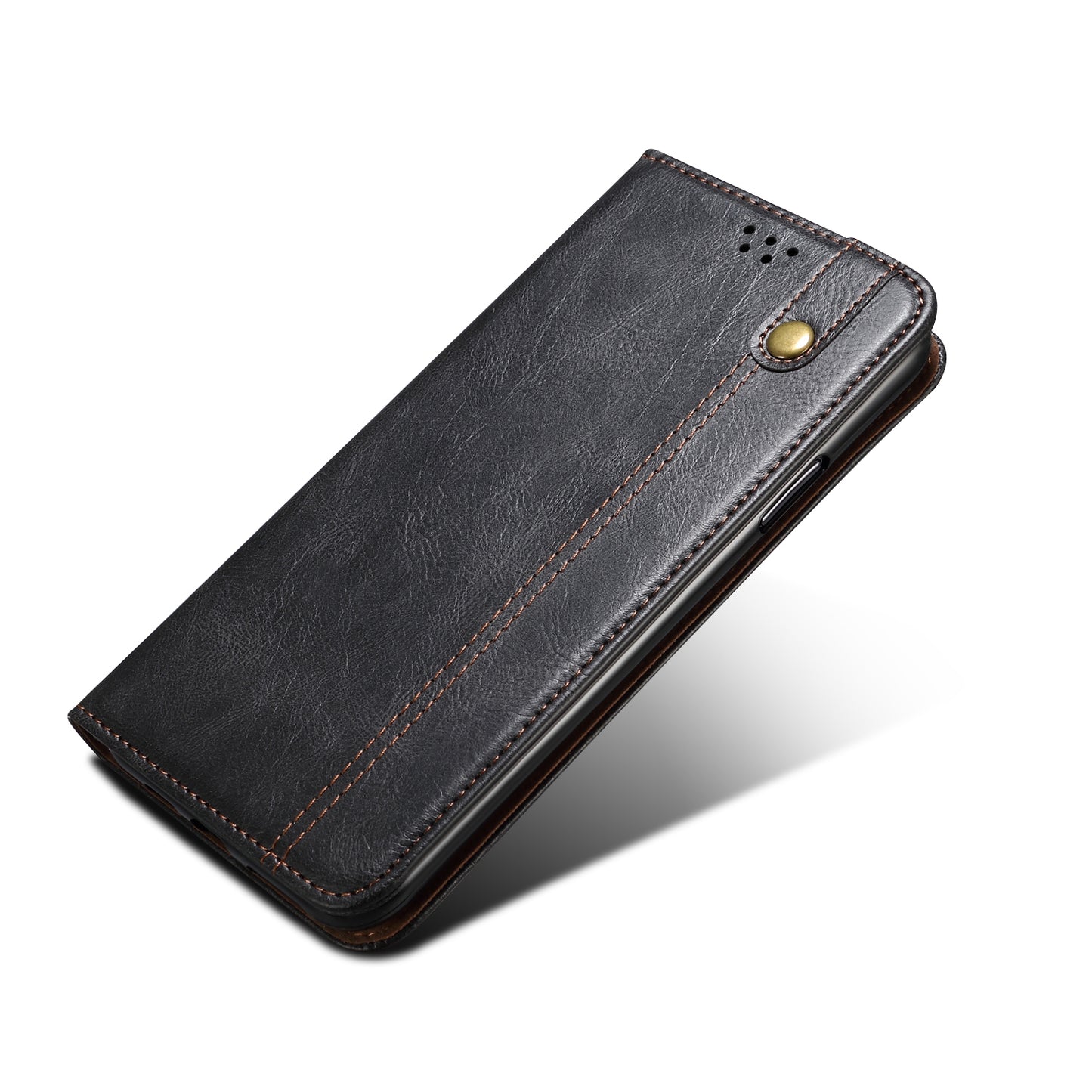 Leisure Style Waxy Crazy Horse Texture Phone Leather Cover Shell for Samsung Galaxy S20 Plus/S20 Plus 5G - Black