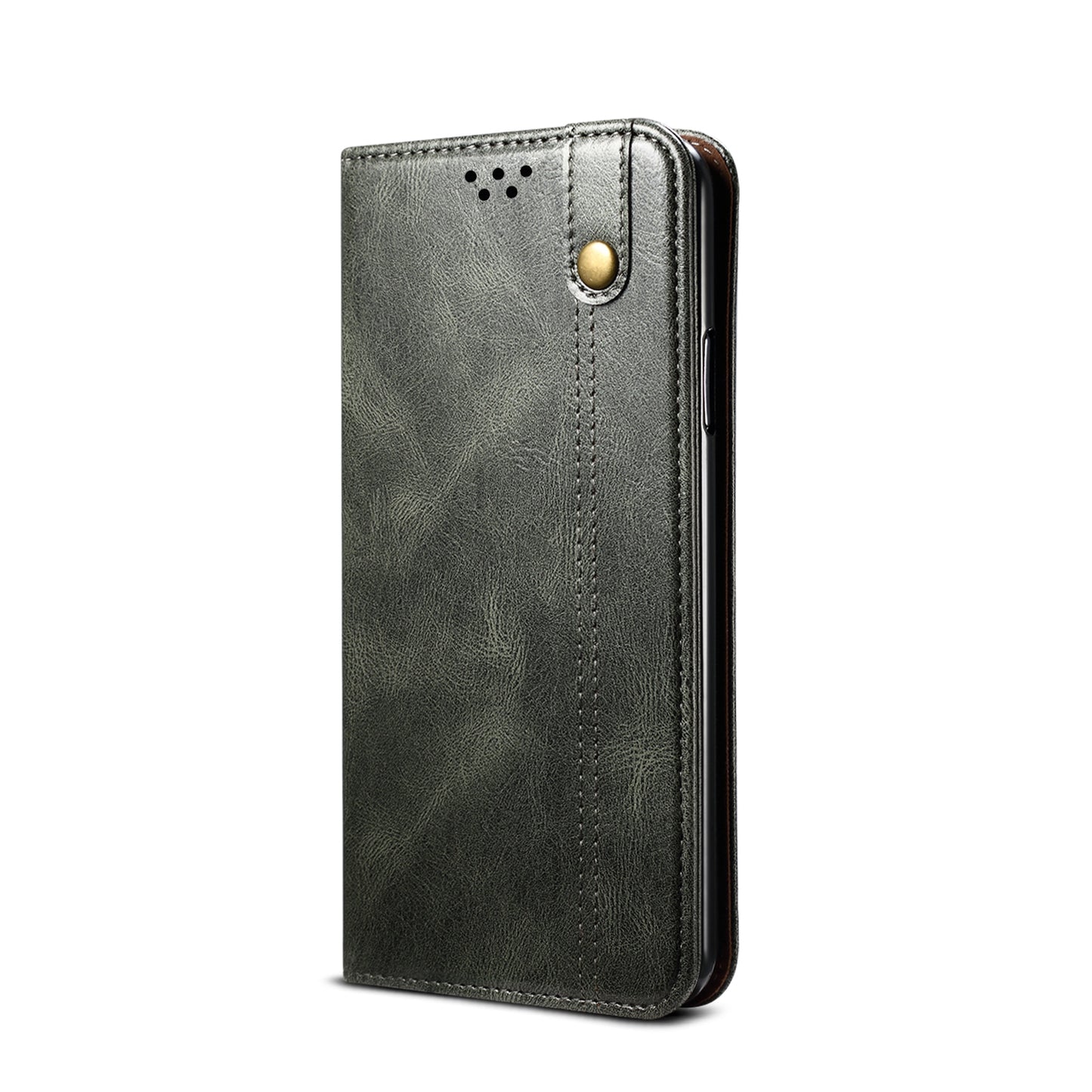 Leisure Style Waxy Crazy Horse Texture Phone Leather Cover Shell for Samsung Galaxy S20 Plus/S20 Plus 5G - Green