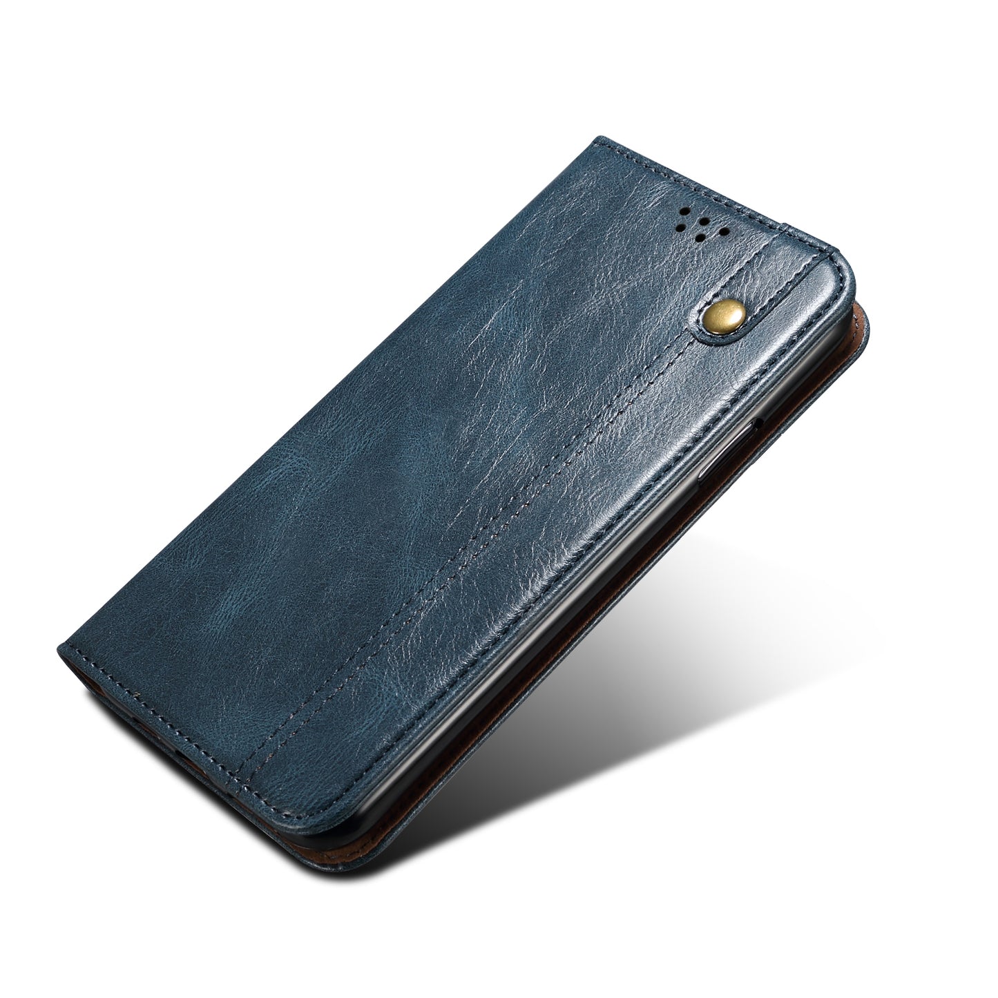 Leisure Style Waxy Crazy Horse Texture Phone Leather Cover Shell for Samsung Galaxy S20 Plus/S20 Plus 5G - Blue