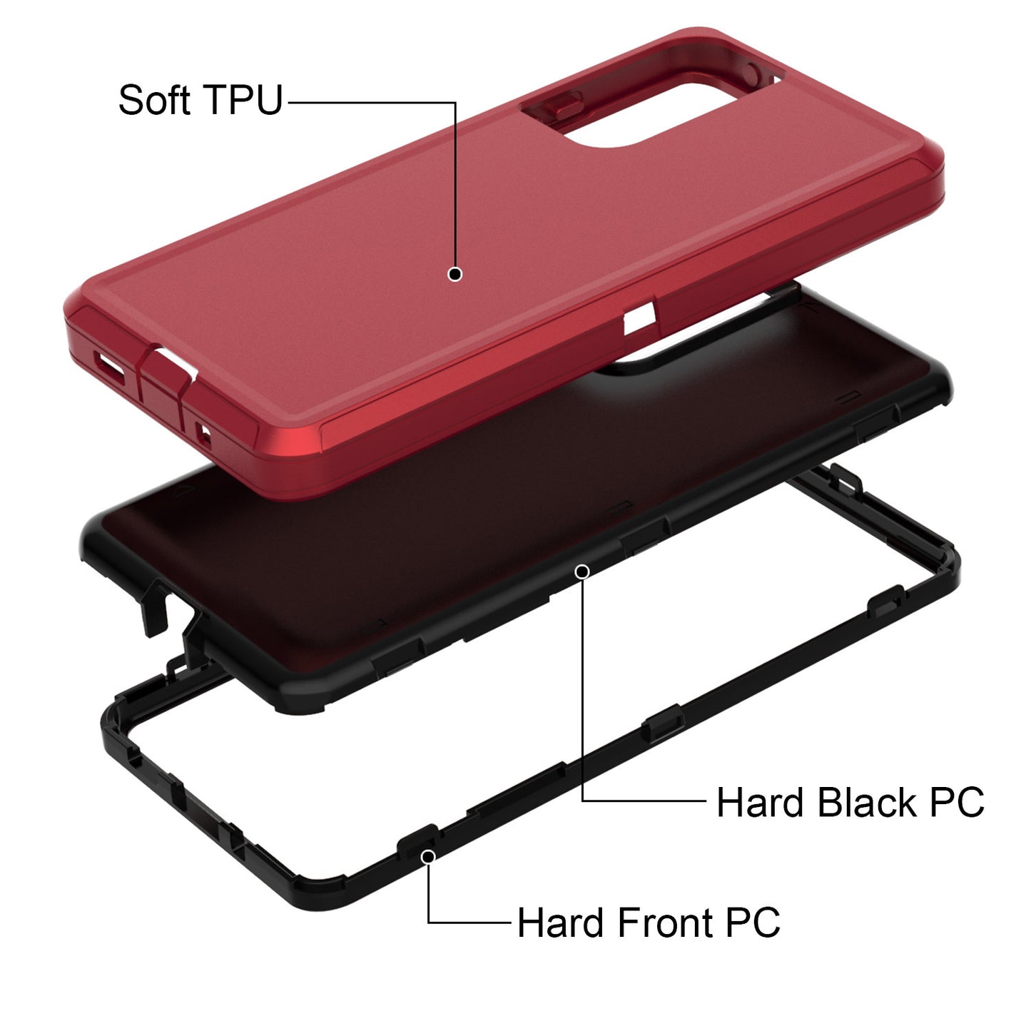 Detachable Shockproof Drop-proof Dust-proof Phone Case for Samsung