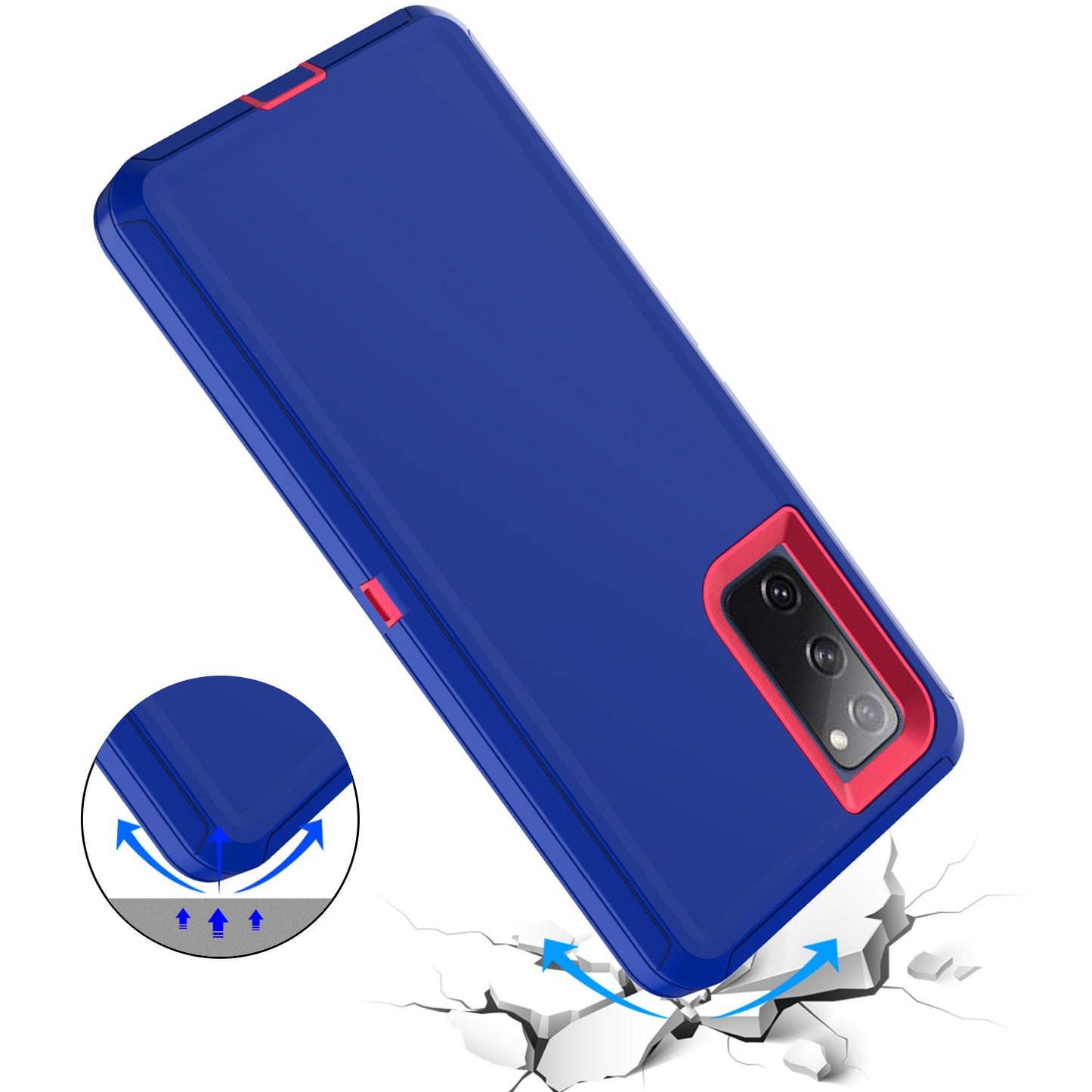 Belt Clip PC TPU Hybrid Case for Samsung Galaxy S20 FE/S20 Fan Edition/S20 FE 5G/S20 Fan Edition 5G - Purple/Rose